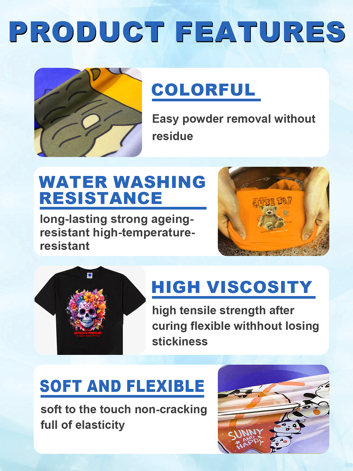 DTF Adhesive Powder White